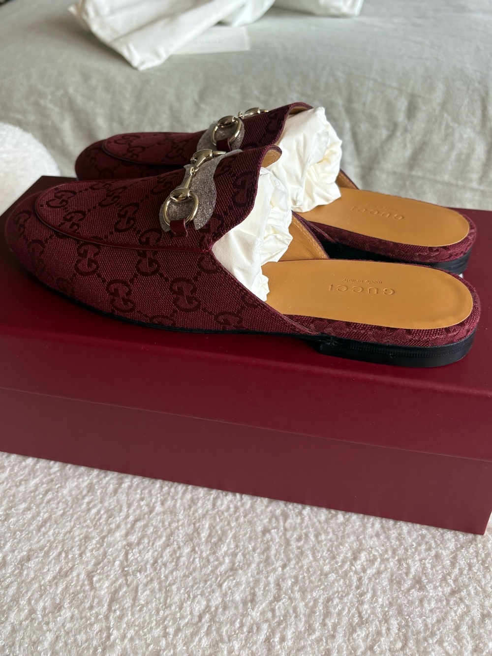 Gucci Princetown GG Canvas Loafer Mules - Picture 2 of 9